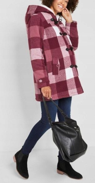 B.P.C płaszcz ciążowy na baranku z panelem na dzieko ^46