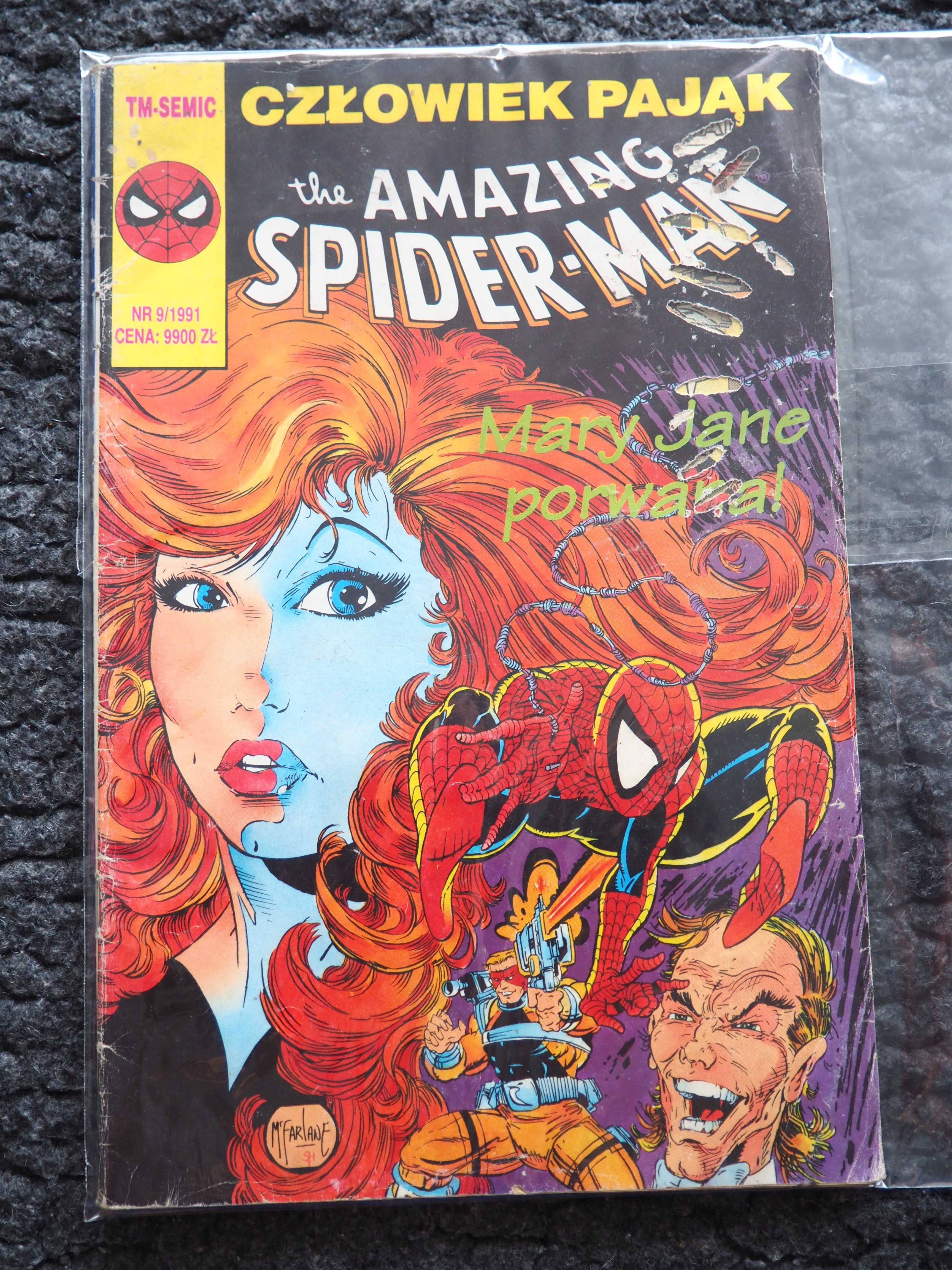 Komiks TM-Semic, the amazing spiderman, 9 1991 stan db