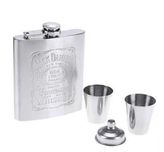 Garrafa Whisky inox bolso com acessórios