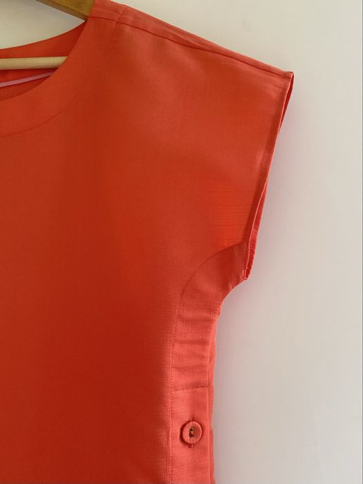 Pomarańczowa letnia sukienka mini, styl retro, Vero Moda M/38