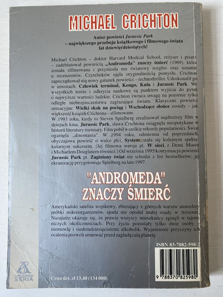 "Andromeda" znaczy śmierć - Michael Crichton