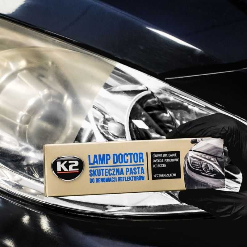 Паста полироль фар K2 Lamp Doctor, защита фар Lamp Protect - Польша K2