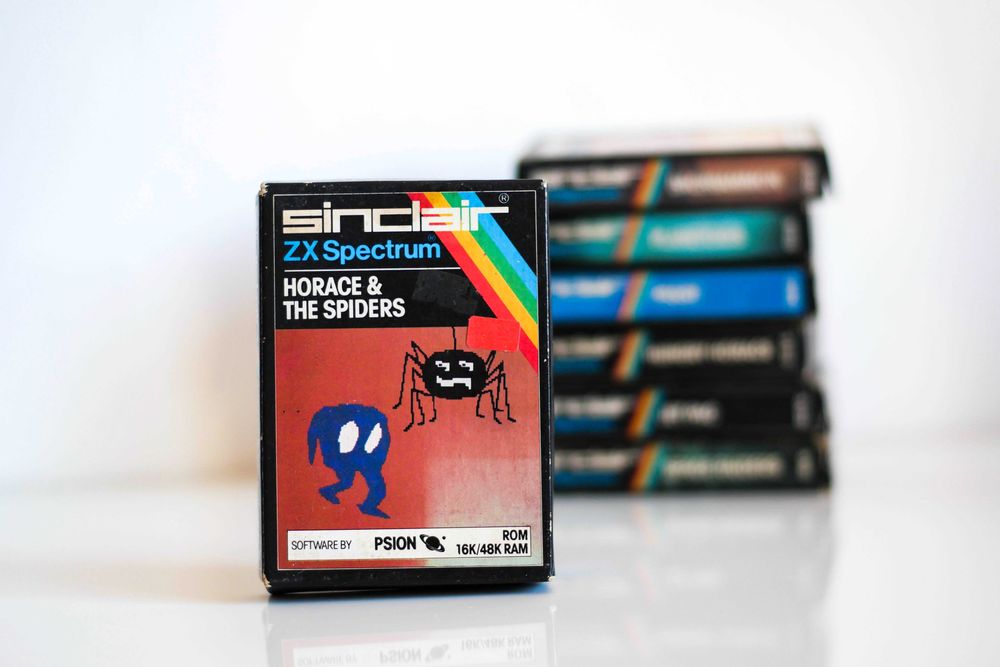 Gra na ZX Spectrum Horace & The Spiders cartridge w pudełku