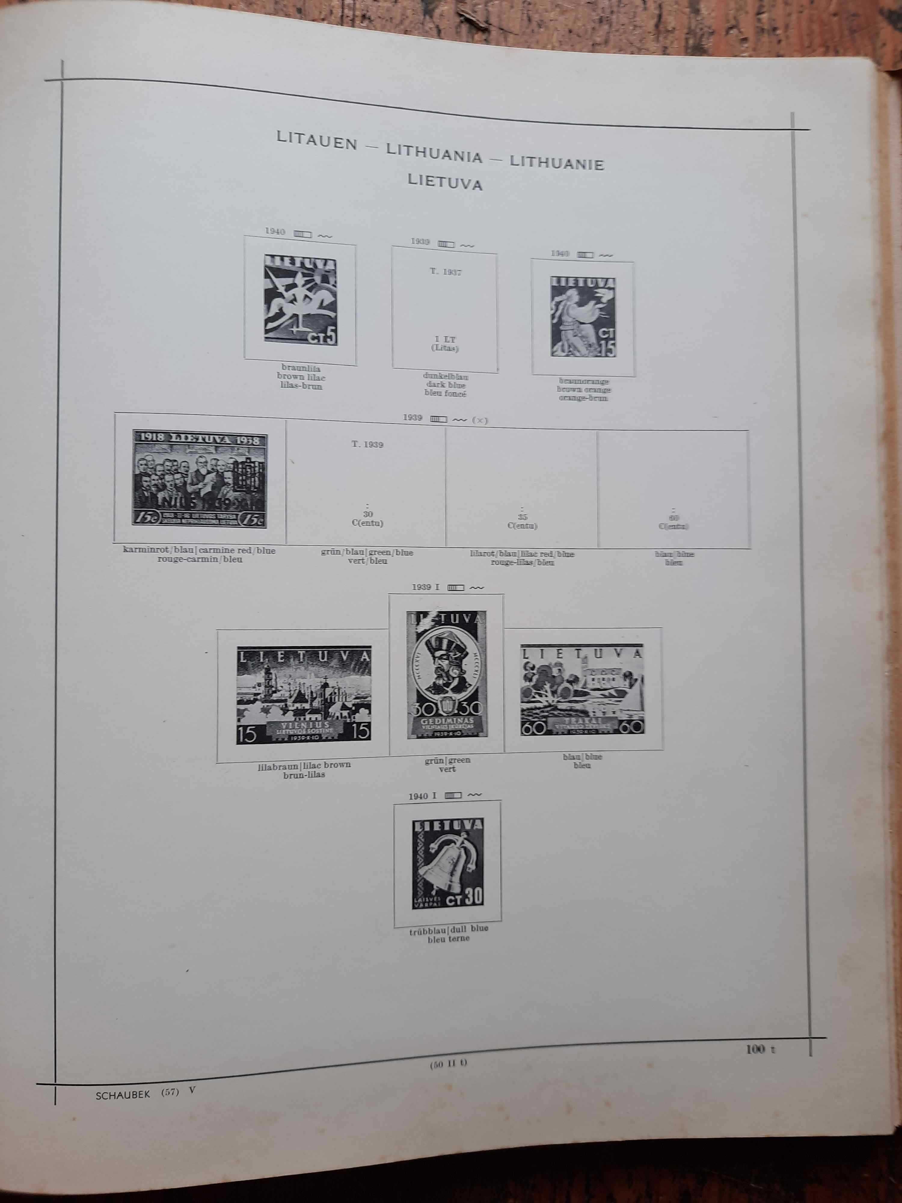SCHAUBEK Album na znaczki pocztowe ok. 1930 Polska Litwa Holandia