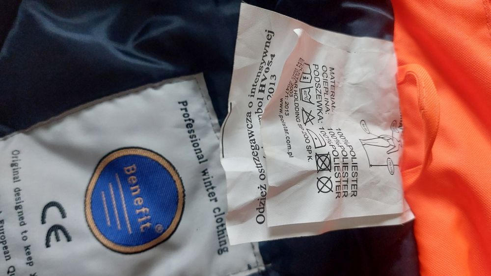 Kurtka robocza ocieplana zimowa odblaskowa ostrzegawcza M