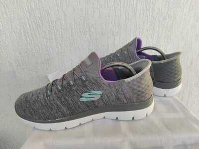 Мокасини текстильние Skechers slip-ins air-cooled,memory foam р.41