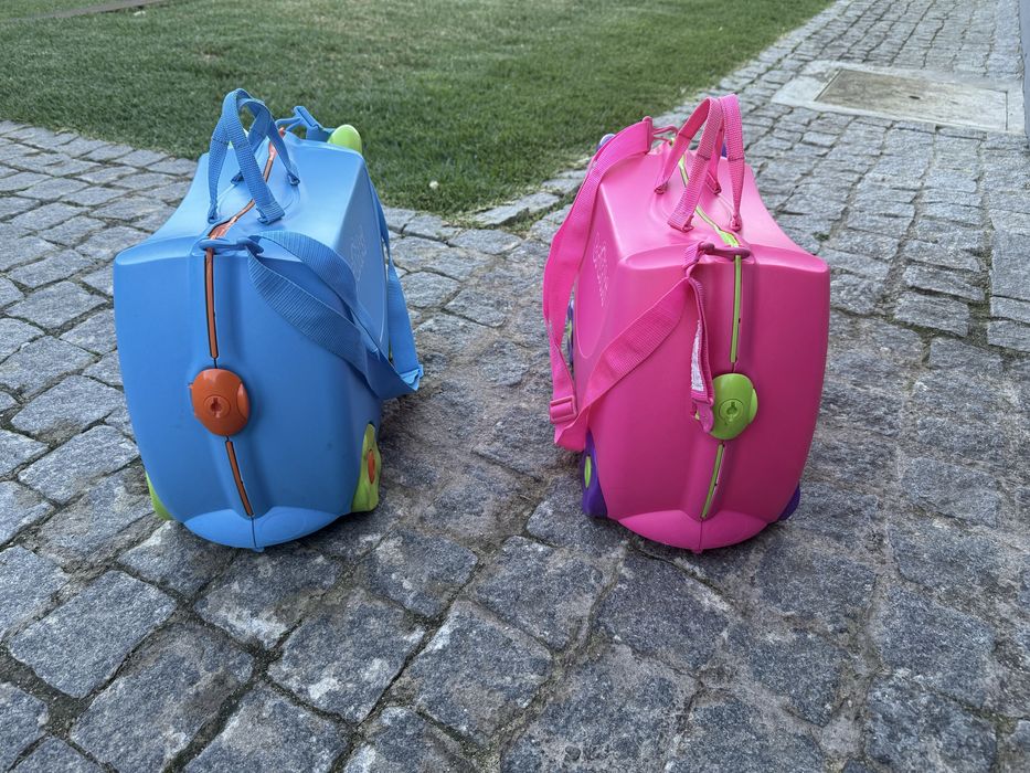 Vendo malas Trunki Azul e Rosa em excelente estado