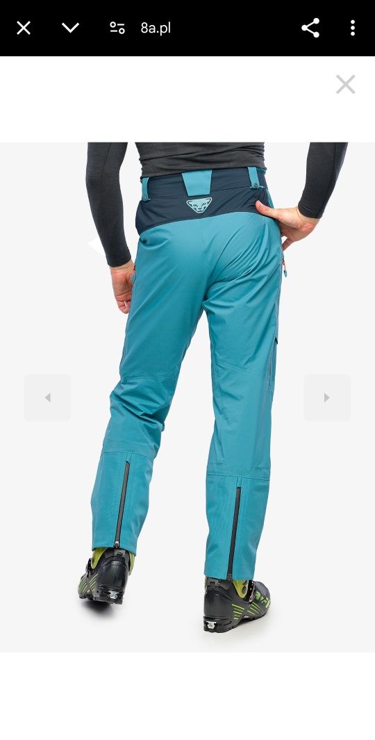 Spodnie Męskie Skiturowe Dynafit GoreTex "Radical 2 GTX" Niebieskie M
