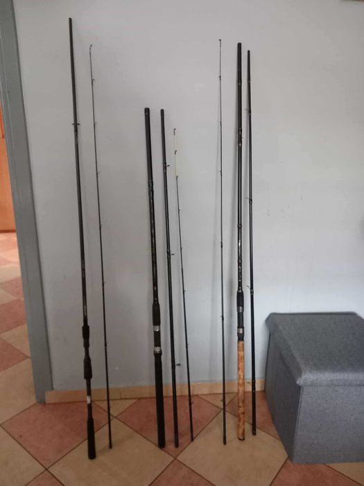 Sprzedam 3 wędki spining, match, feeder