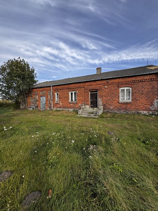 Dom z czerwonej cegły na dużej działce — Szczawin Borowy Kolonia