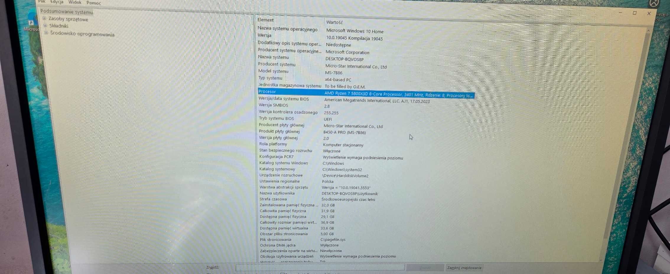 Komputer Ryzen7 5800x3D, RTX3060 Ti, Ripjaws V, DDR4, 32 GB