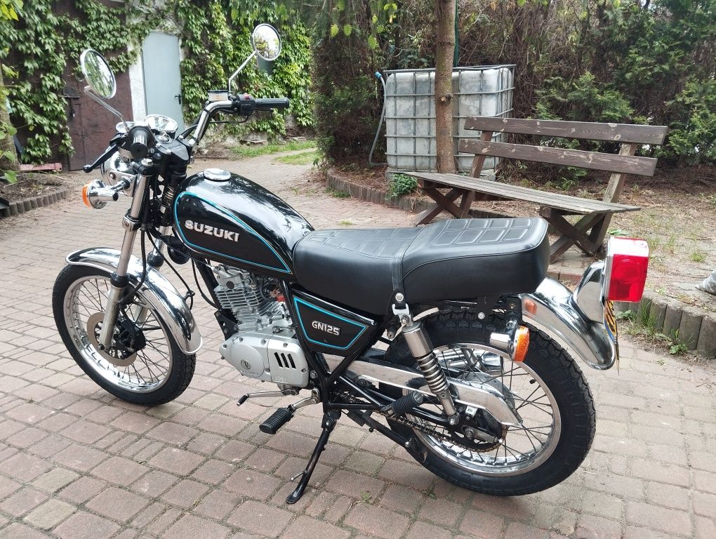 Motocykl chopper Suzuki gn125,Gienek,piękny,PRL,Komar,WSK,SHL,