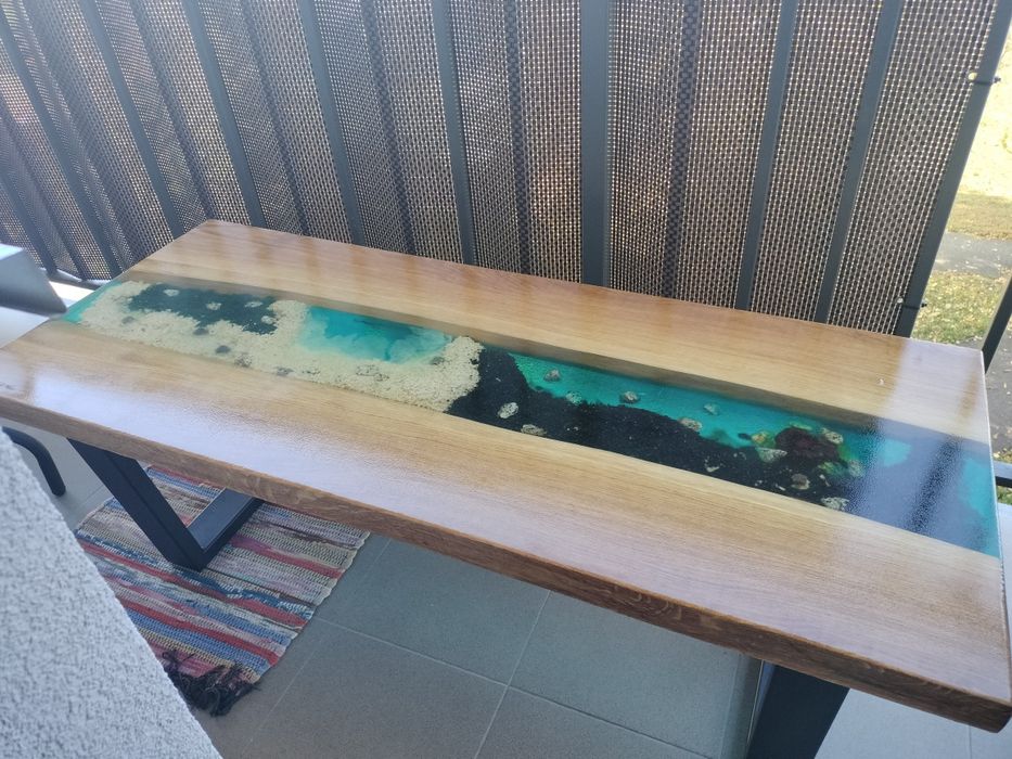 Stół z żywicy epoksydowej 125x53