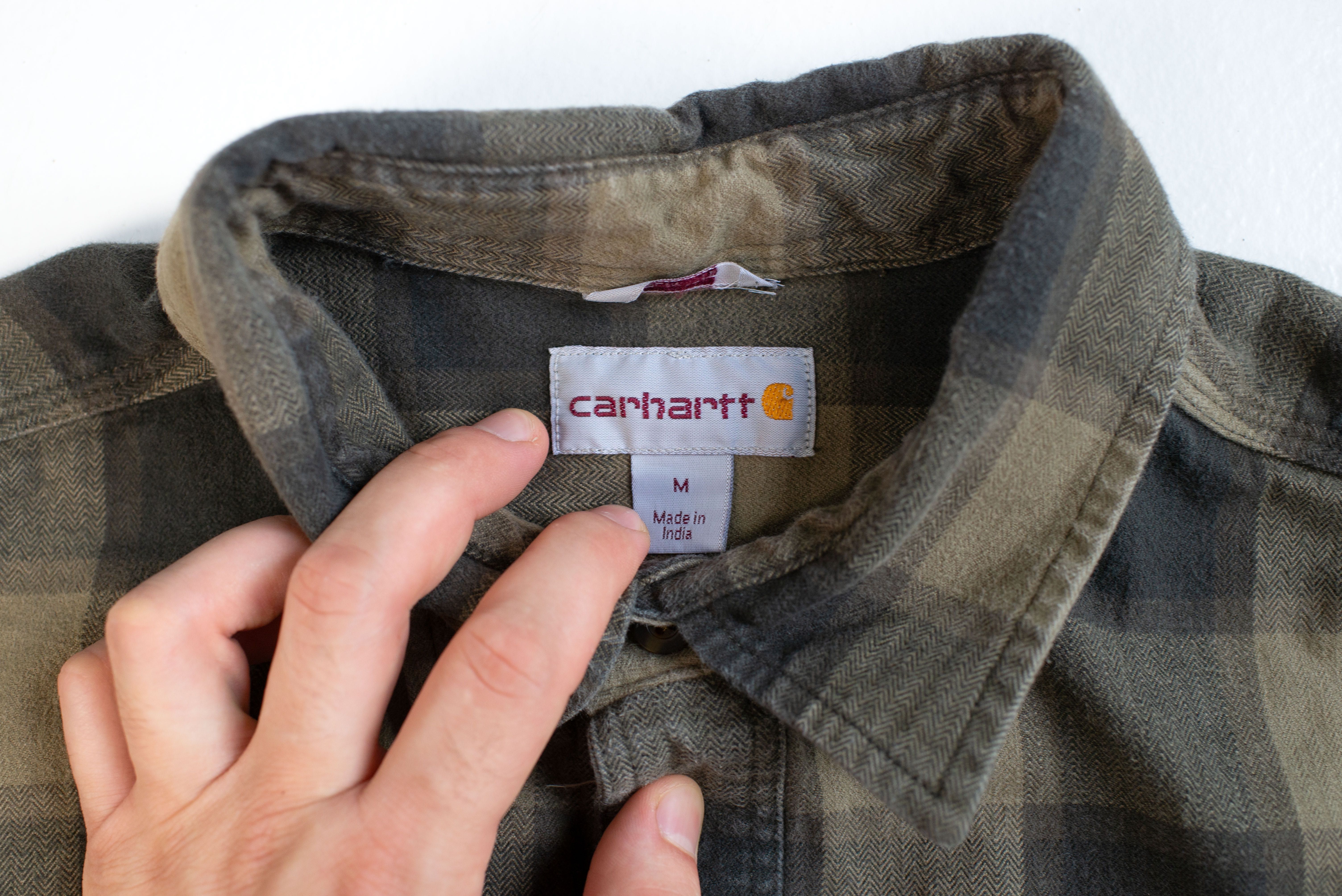 Чоловіча сорочка з довгим рукавом Carhartt Кархарт, колір Burn Olive