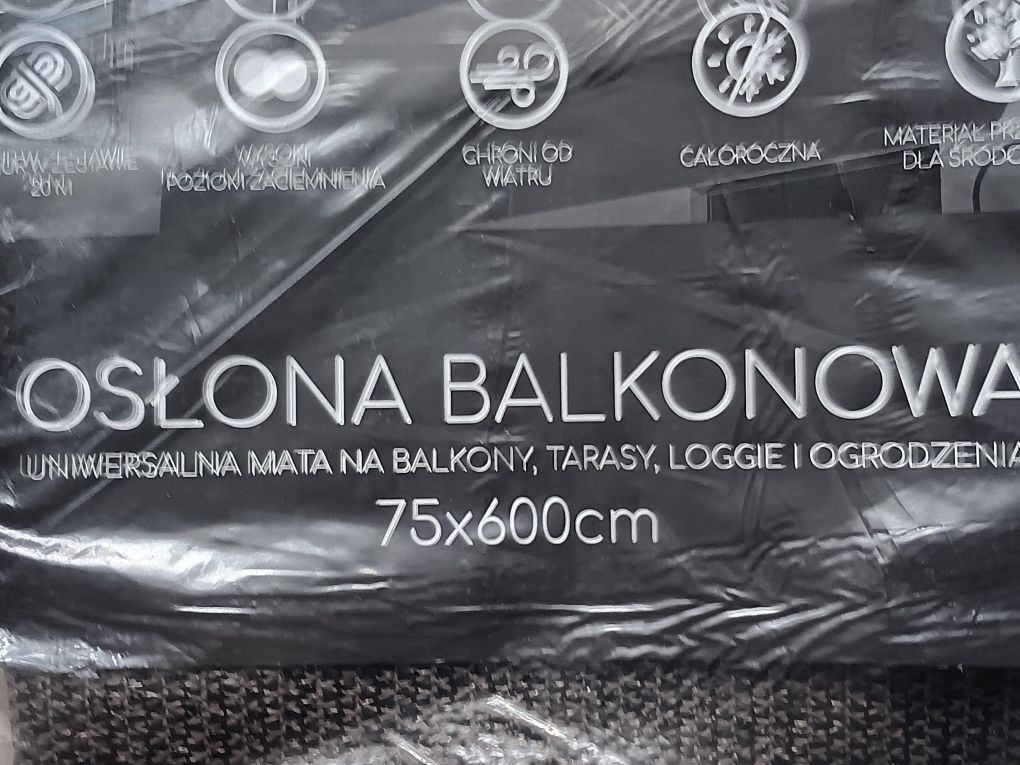 Osłona balonowa i ogrodzeniowa siatka cienujaca 6m Nowa