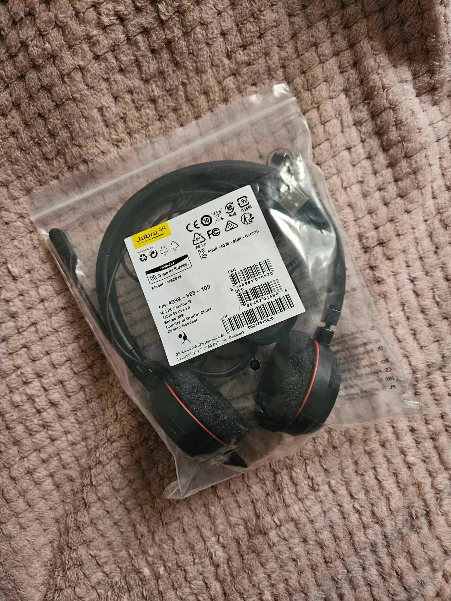 Jabra evolve 20 słuchawki nauszne