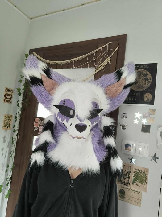 Furry fursuit skull cat