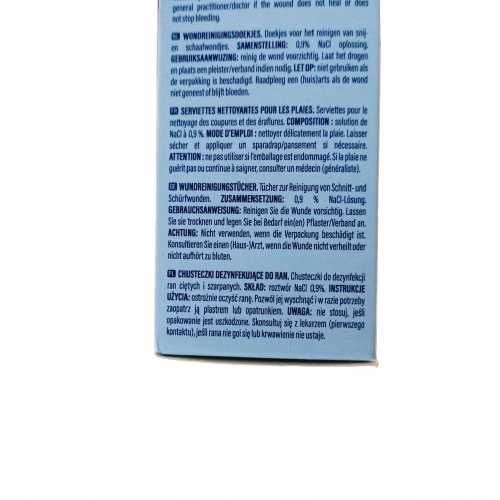 Chusteczki do oczyszczania dezynfekcji ran 10 szt