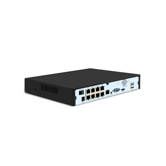 Gravador video vigilancia NVR POE 8 cameras RJ45 canais Android ios