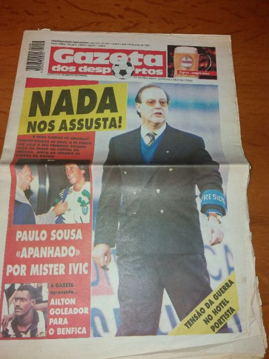 "Nada nos assusta"-28-07-93-Pinto da Costa