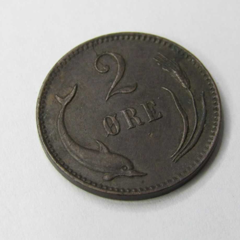 Moeda rara de 32 minérios da Dinamarca de 1887