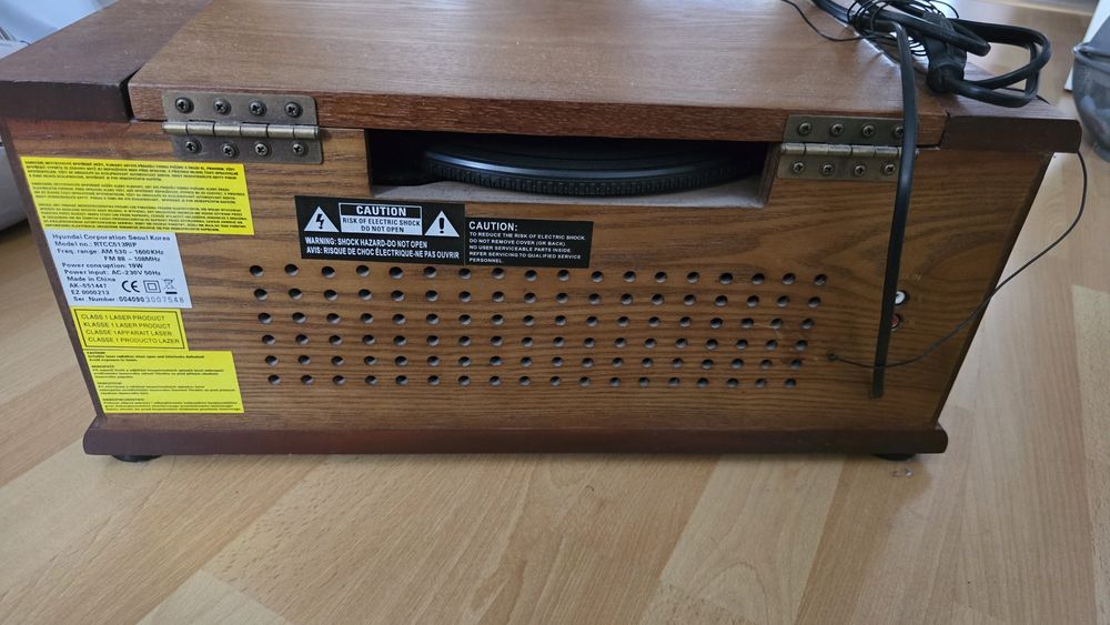 Gramofon Hyundai, wieża, retro gramofon
