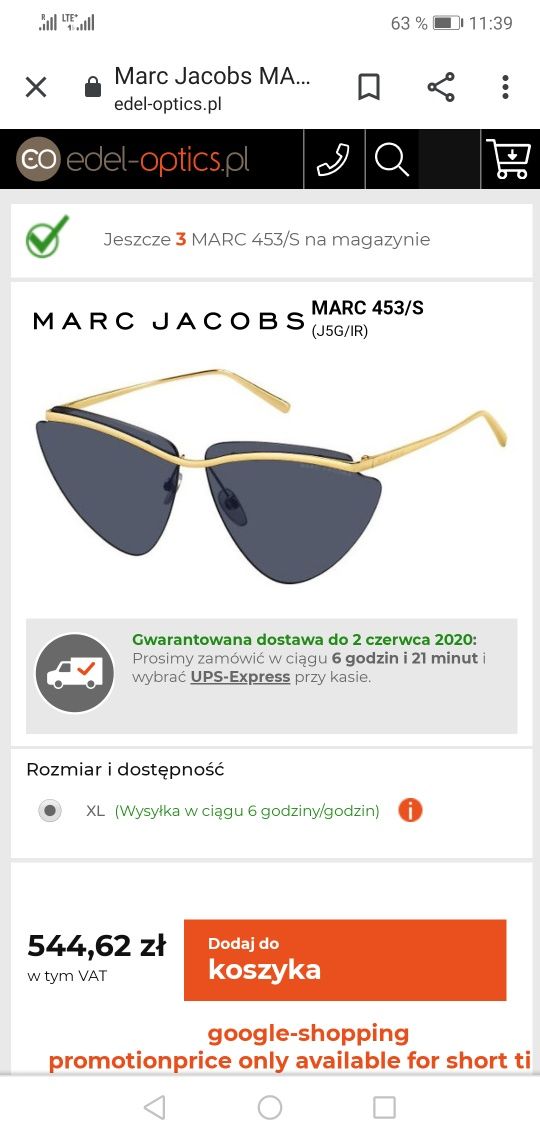 Sprzedam Nowe oryginalne Okulary Marc Jacobs 453/S