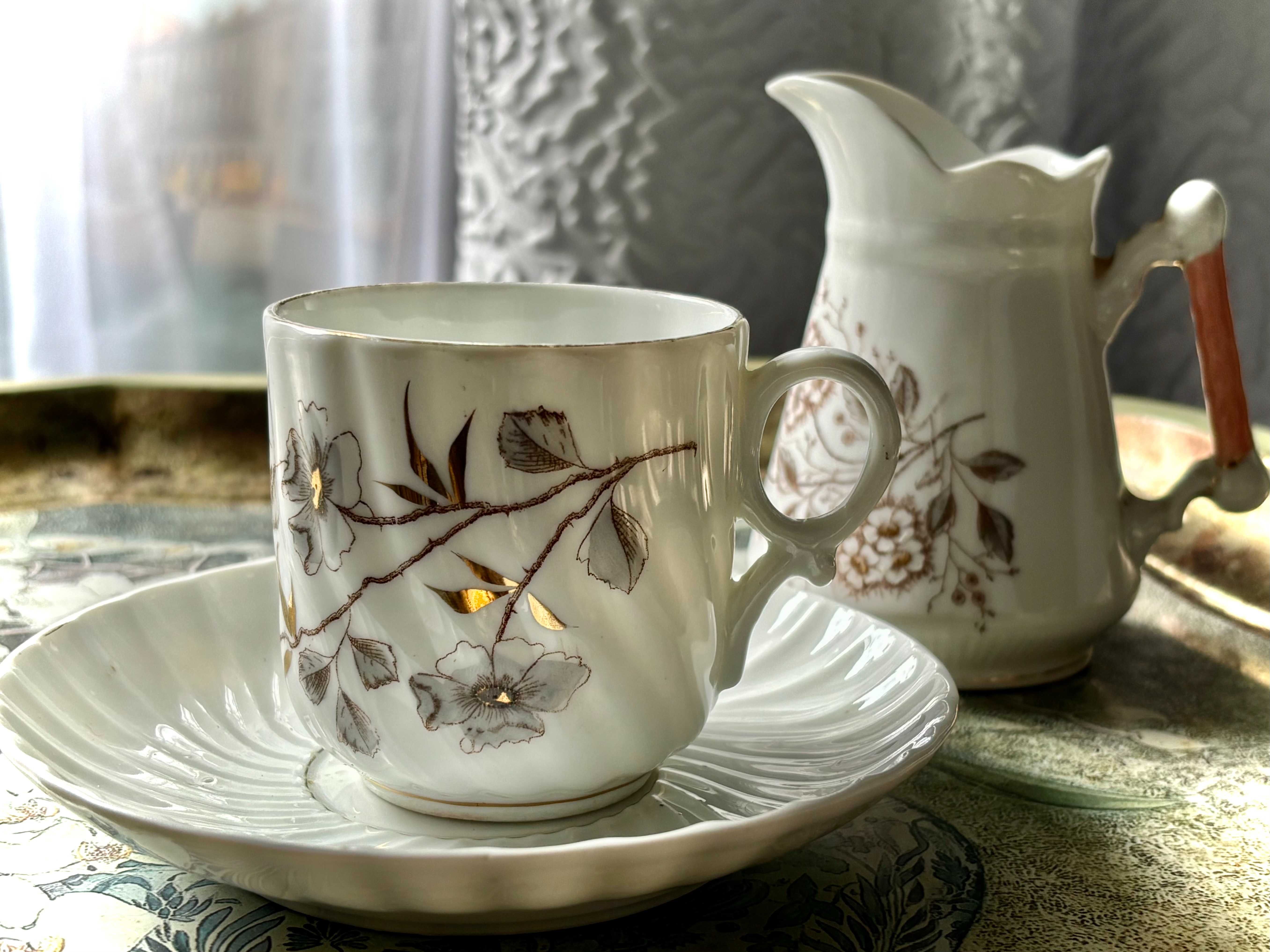 Serwis do kawy na 12 osób, porcelana, zabytkowy, Rorstrand 1920 rok