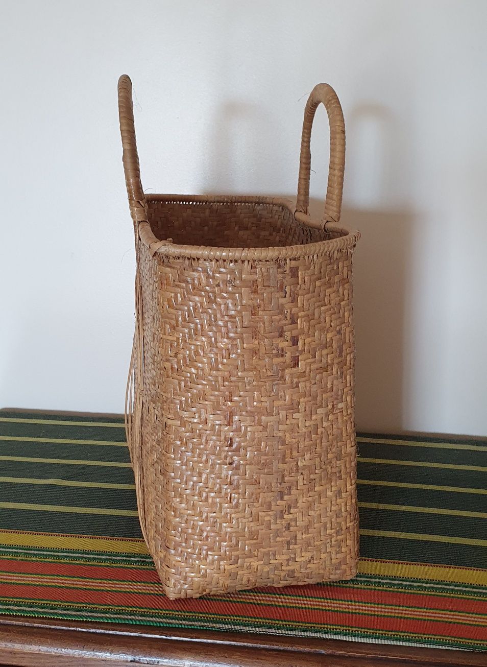 Cesta de vime para compras ou praia