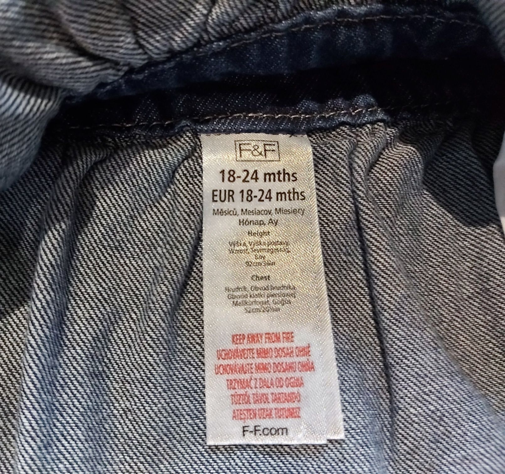 Sukienka jeansowa 86, 12-18 mies. F&F