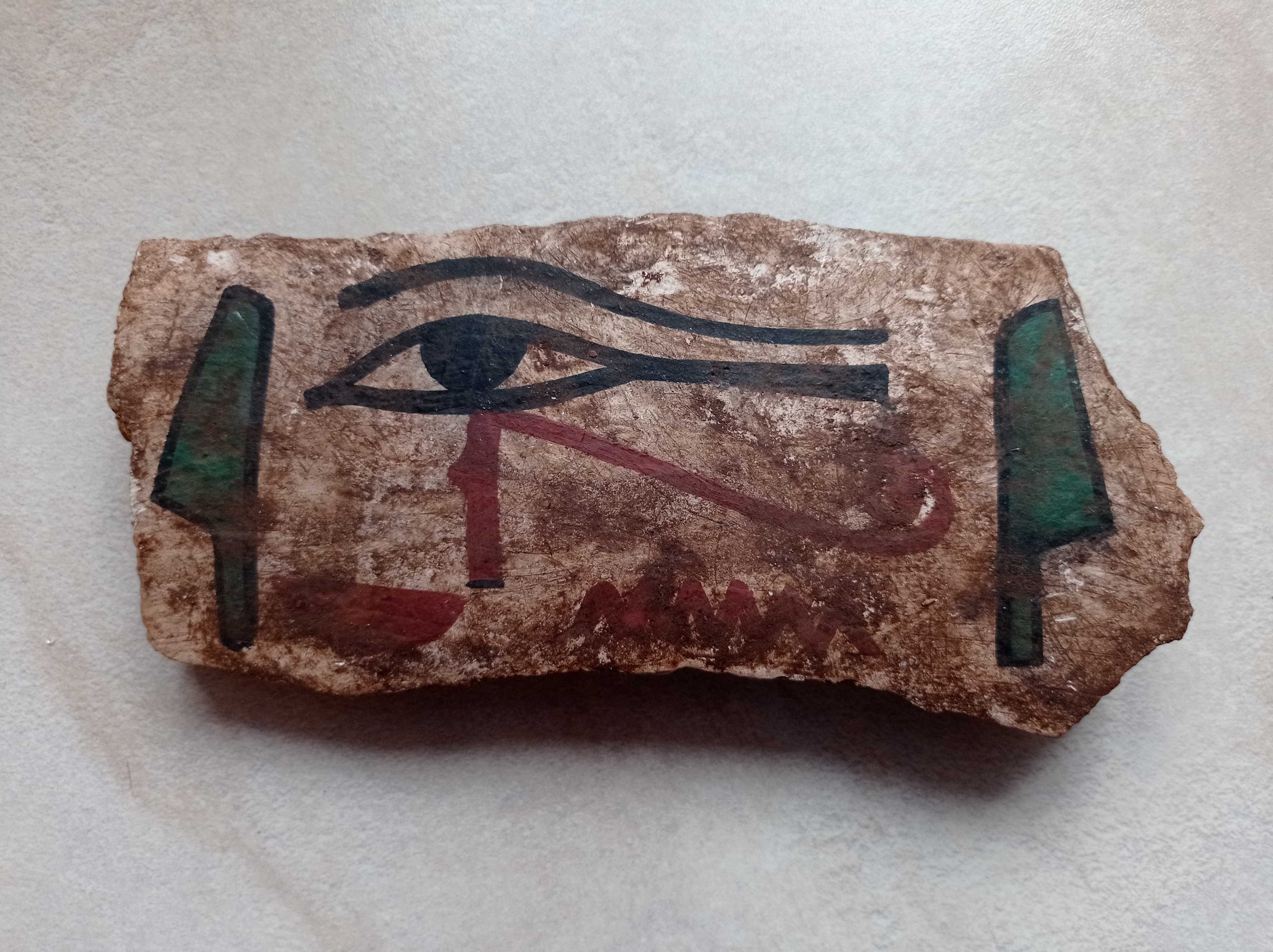Starożytna tablica ścienna Stella EGIPT Faraon Horus Oko Piramida