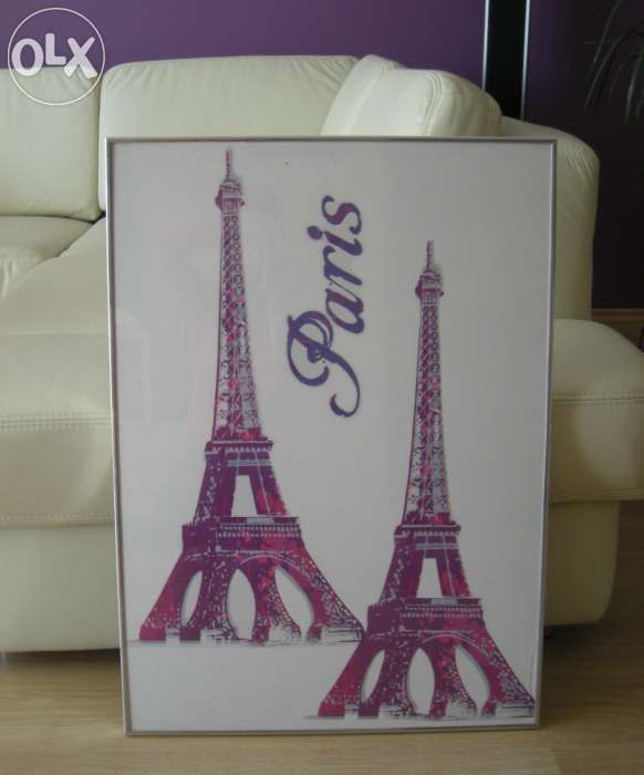 Dwa Obrazy Paris - zmultyplikowany symbol Paryża-super cena!.