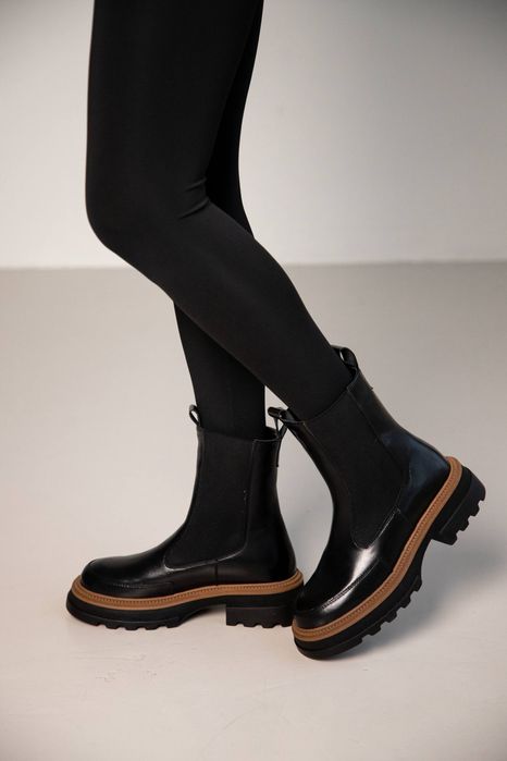 Продам челсі із натуральної шкіри та замші, на хутряній підкладці