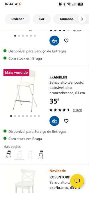 Cadeira alta ikea