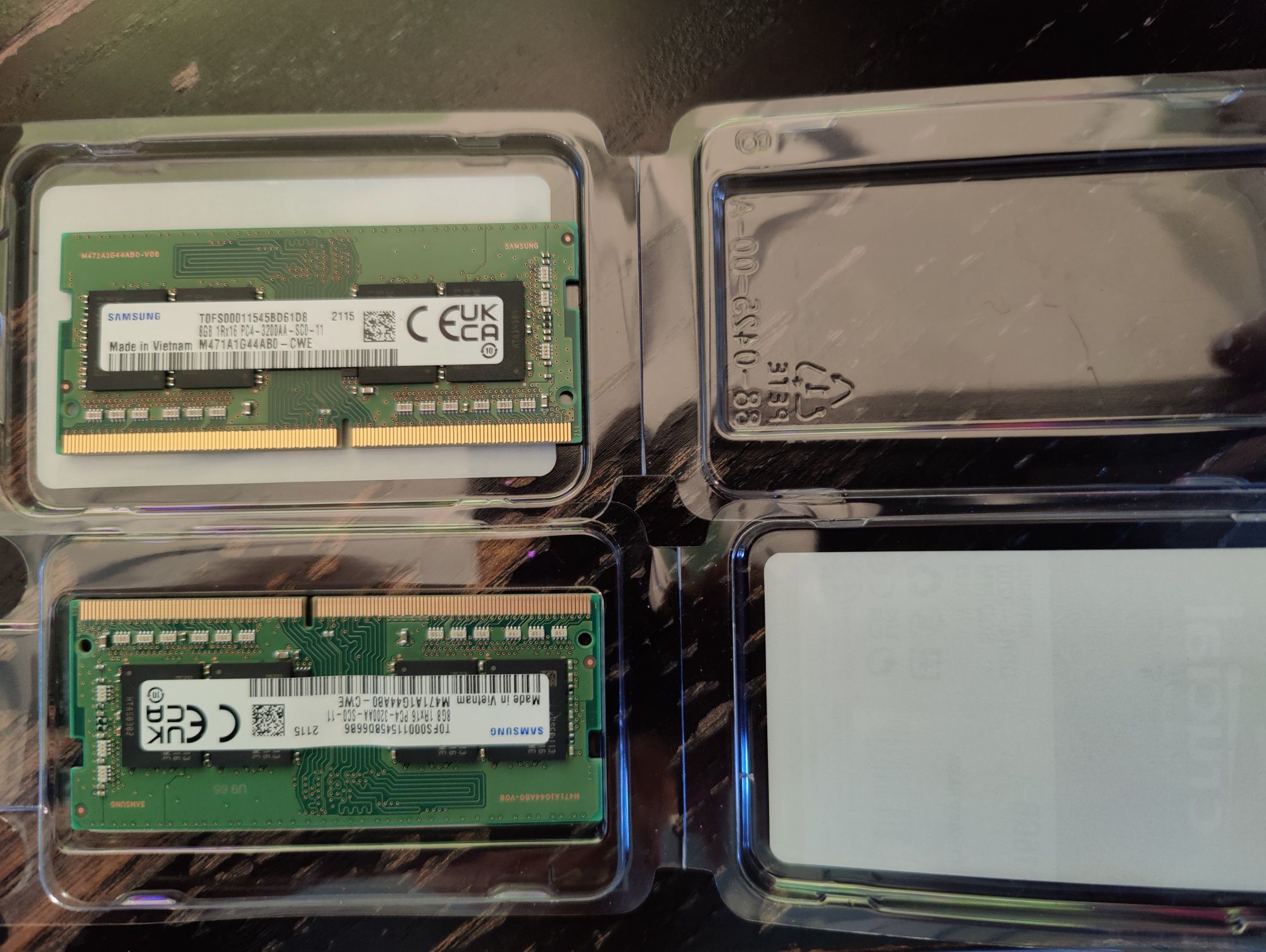 NOWE! RAM 2 x 8gb 3200Hz z nowego laptopa