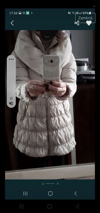 Plaszczyk pikowany ecru M