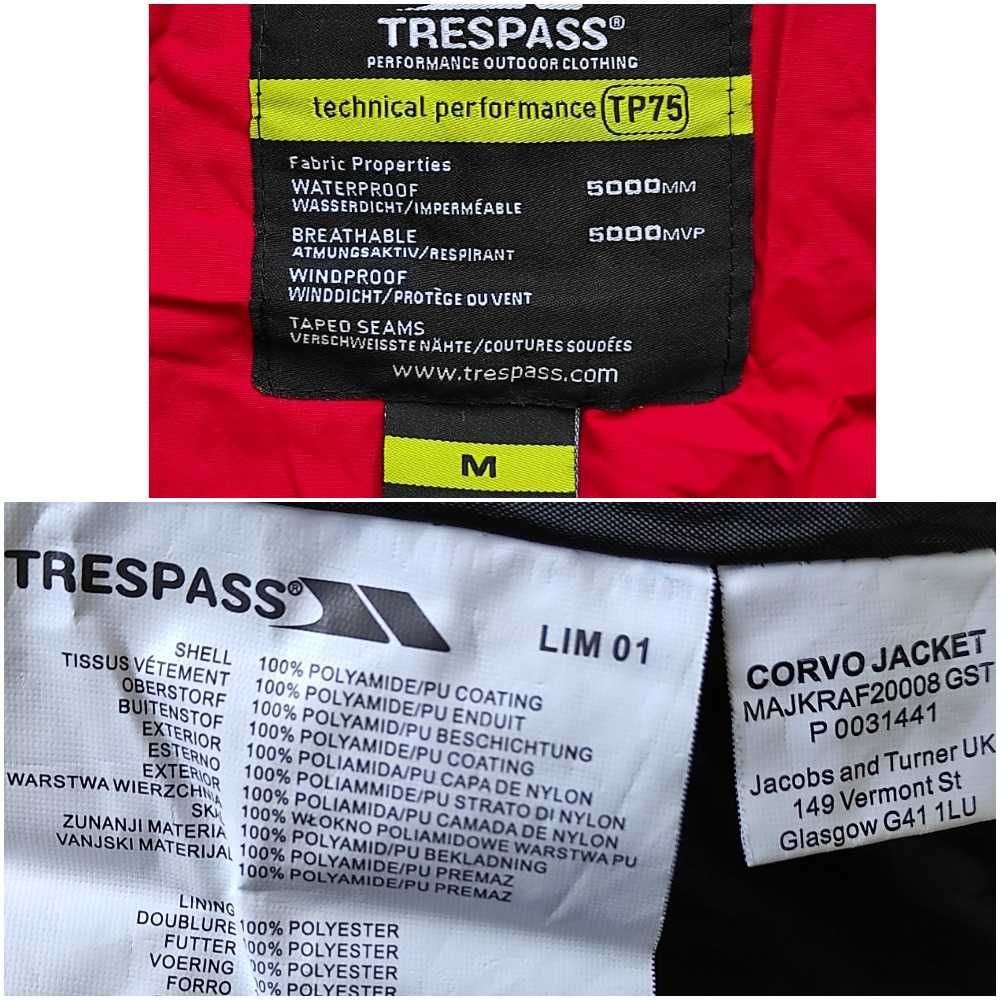 Непроникна куртка вітровка дощовик Trespass Corvo Jacket 5000 mm