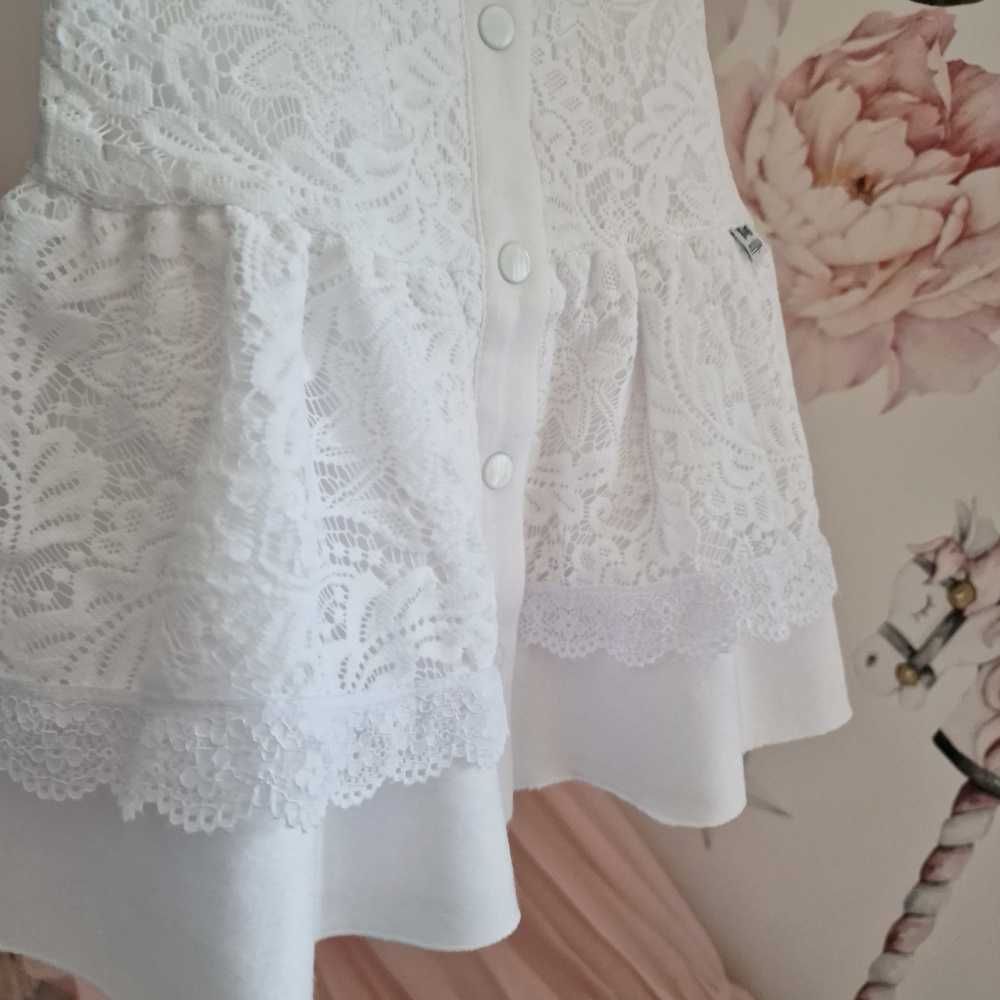 NOWA sukienka biała do chrztu, na chrzest "Princess" bez rękawów