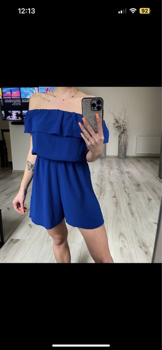 Niebieski krótki kombinezon xs