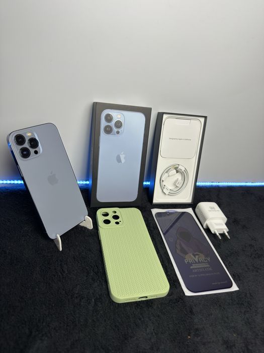 iPhone 13 Pro Max|Sierra Blue|100%|Super Stan|Pełen Zestaw