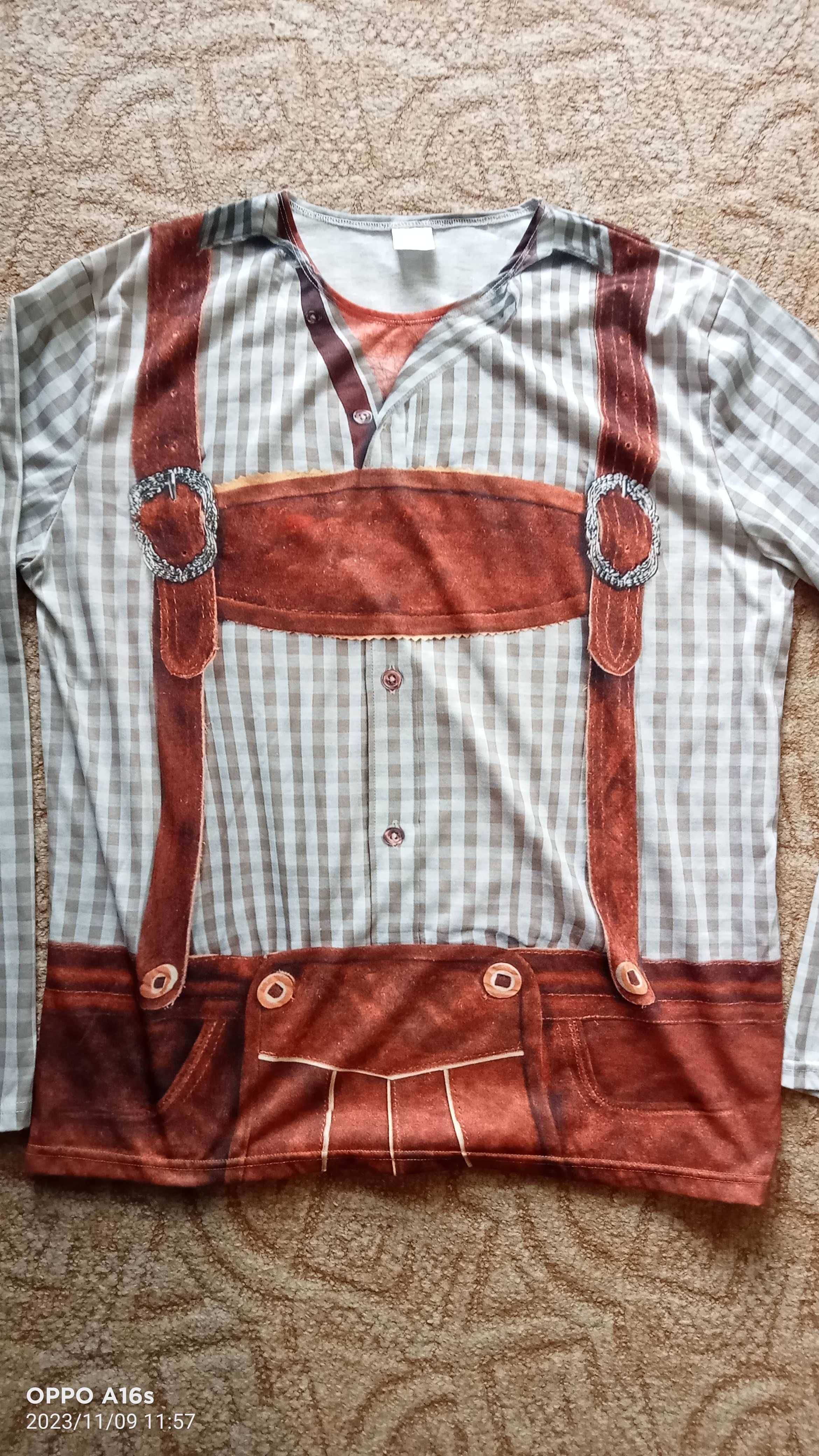 bluza na szelkach z nadrukiem XL oktoberfest koszulka męska