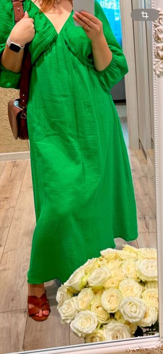 Сукня шовк сатин   м/л плаття  муслін чорне