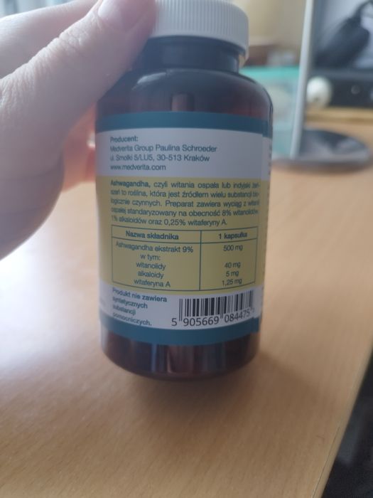 Ashwaganda ekstrakt 9%