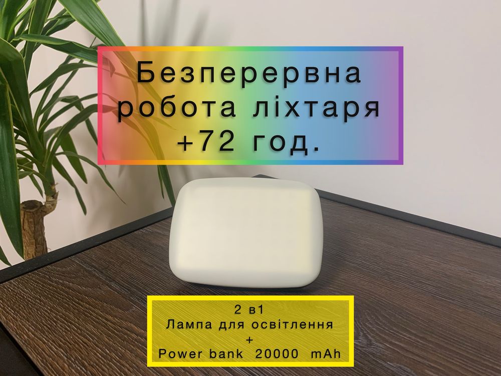 Лампа для кемпінгу - Power bank 20000 mAh