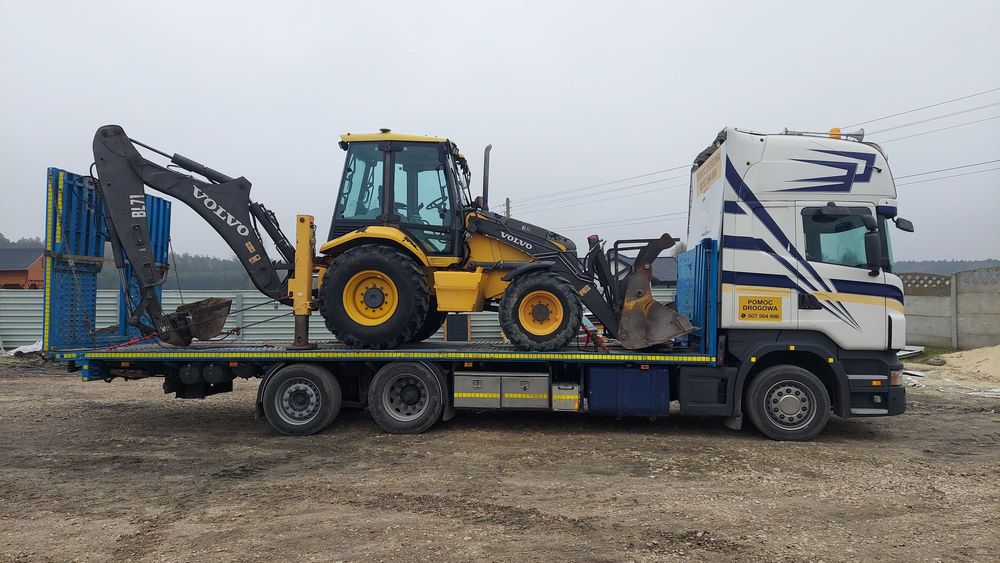 usługi koparko-ładowarką , wykopy , roboty ziemne , wyburzenia ,