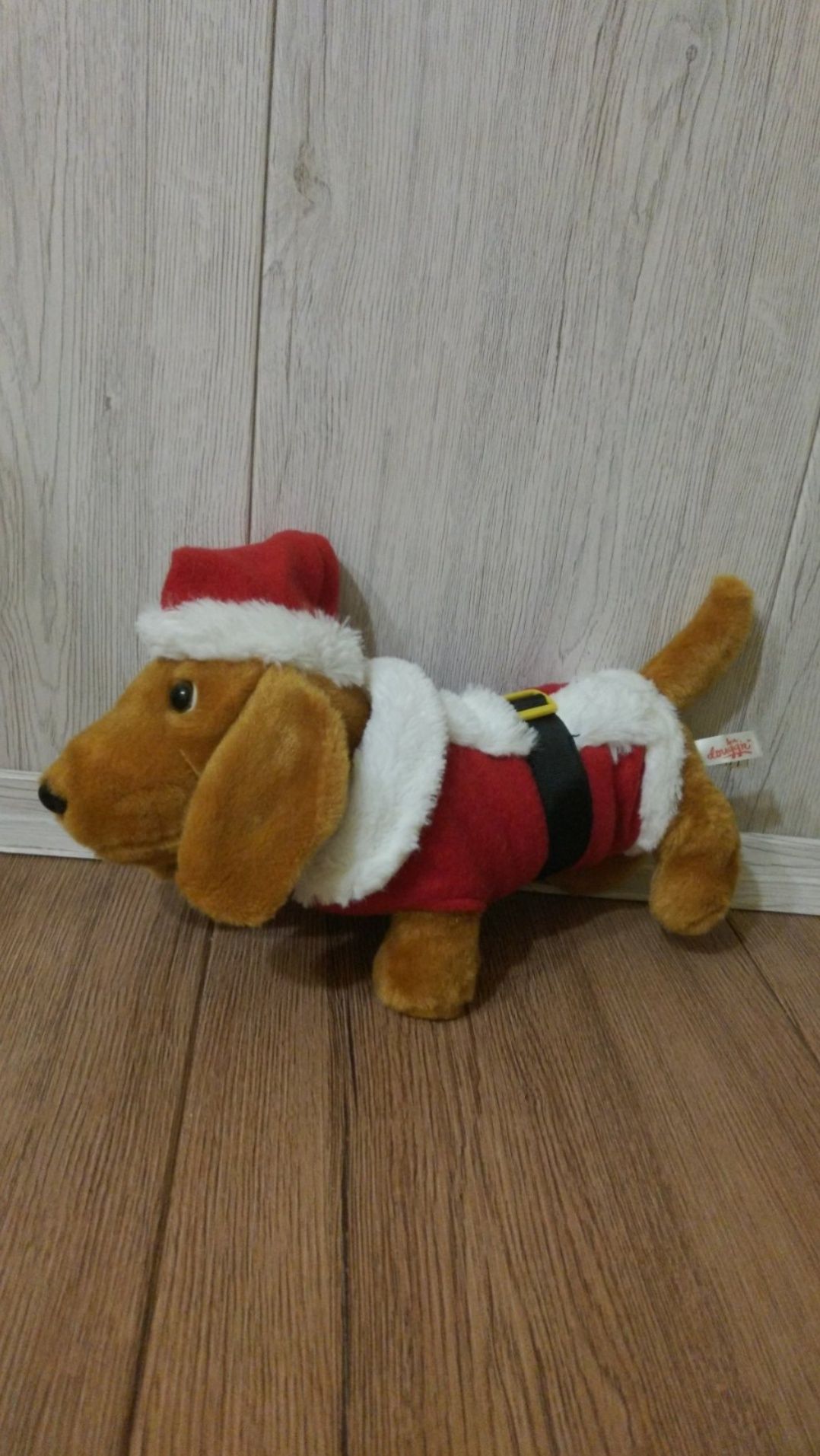 Собачка новогодняя отличный подарок мягкая игрушка с Европы