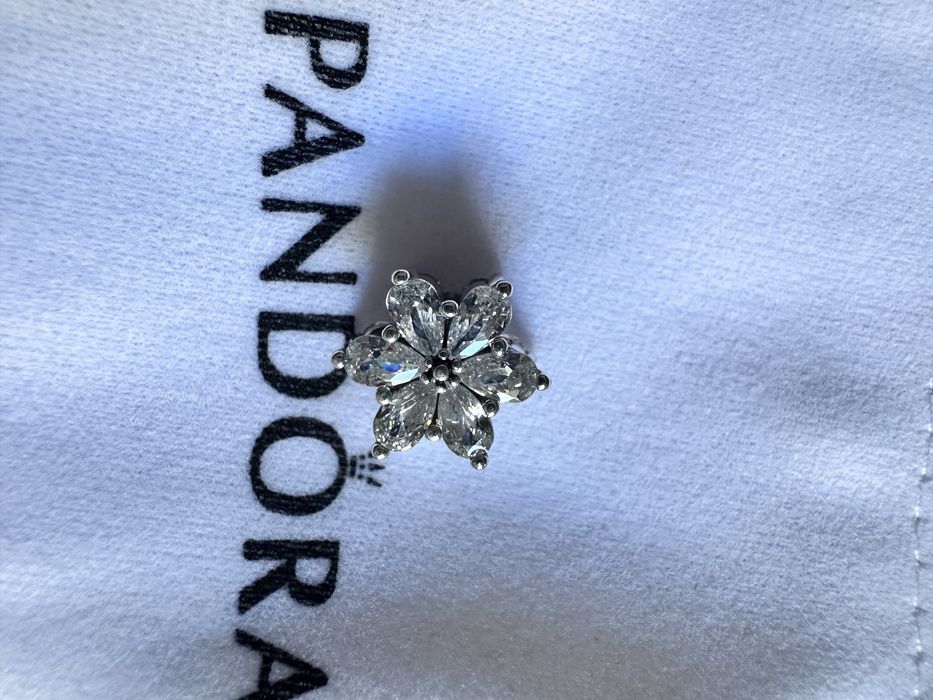 Charms Pandora koralik srebro ale s925 silver kwiatek