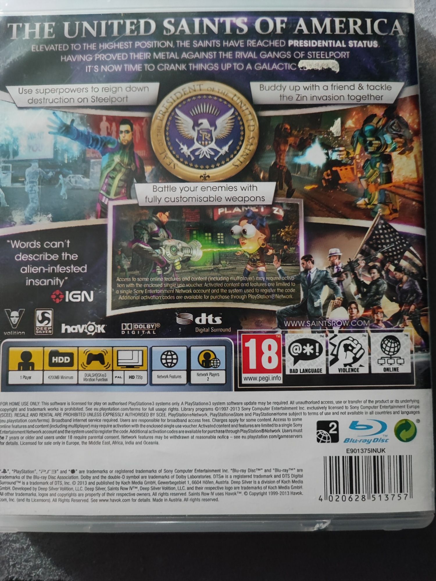 Gra Saints row IV 4 na ps3