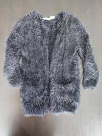 Sweter kardigan narzutka dla dziewczynki dziewczęce h&m 110 116