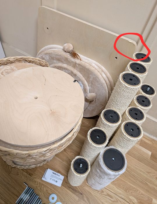 Natural Home IV Drapak dla Kota Beżowy 60x57x192cm WIELKI B. DUŻY MODY